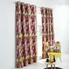 Image de Home Maison - Rideau Design à Motifs Triangulaires - 100% Polyester - Tamisant, avec Oeillets, Dégradé de Couleurs - pour Chambre, Salon, Fenêtre - 140 x 260 cm - Rose Blush