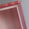 Image de Home Maison - Voilage Filet avec Parement Taffetas - Polyester Uni -  illets Ronds Argent Ø 4 cm avec Bande de Renfort - Léger pour Salon et Chambre - 140 x 240 cm - Rouge Orangé