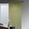 Image de Home Maison - Rideau à Fils Spaghetti Polyester - Design Moderne Unis - Séparation Pièce, Porte, Fenêtre - Voilage Tamisant Transparent - Ø 90 x 240 cm - Vert Clair