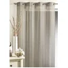 Image de Homemaison - Voilage en Étamine Tissée à Rayures Verticales - Polyester - Rideaux Transparent Uni Fenêtre Salon Chambre - Oeillets Ø4 cm - Prêt à Poser - 150 x 260 cm - Taupe