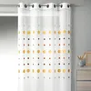 Image de Home Maison Voilage Ondule avec Impression Argent Blanc 140x240cm