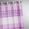 Image de HomeMaison HM69391982 Voilage Fantaisie à Rayures Horizontales Polyester Parme 140 x 240 cm