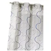 Image de HomeMaison Voilage en étamine brodée et Fantaisie, 100% Polyester, Bleu