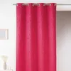 Image de Homemaison - Rideau en Jacquard Fantaisie - Polyester 100% - Imprimés Ton sur Ton - Tamisant avec  illets Ronds Argentés Ø 4 cm - Idéal pour Salon ou Chambre - 135 x 260 cm - Fuchsia