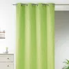 Image de Homemaison - Rideau en Jacquard Fantaisie - Polyester 100% - Imprimés Ton sur Ton - Tamisant avec  illets Ronds Argentés Ø 4 cm - Idéal pour Salon ou Chambre - 135 x 260 cm - Vert Clair