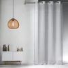 Image de Homemaison 806550 Voilage Etamine Fantaisie Imprimé Polyester Gris 140 x 240 cm