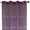 Image de HomeMaison HM69807367 Voilage en Étamine Brodé Pleine Lune Prune