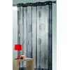 Image de HomeMaison HM6980774629 Voilage en Étamine Brodé de Ronds Mêlés Gris