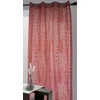 Image de Home Maison - Rideau Organza All Over Motifs Fantaisies - Polyester - Voilages Transparents et Tamisants - 8  illets Ø 4 cm - pour Salon, Chambre, Cuisine - 140 x 240 cm - Marron Brun