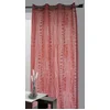 Image de Home Maison - Rideau Organza All Over Motifs Fantaisies - Polyester - Voilages Transparents et Tamisants - 8  illets Ø 4 cm - pour Salon, Chambre, Cuisine - 140 x 240 cm - Gris Clair