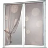 Image de HomeMaison HM698127506245 Vitrage Brodé Ronds Mêlés Étamine Taupe 45 x 130 cm