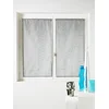 Image de Home Maison - Petit Voilage à la Paire en Organza Uni - Polyester - Transparent, Brodé, Prêt à Poser - Ourlet Passe Tringle 4 cm - Salon, Chambre, Cuisine - 80 x 160 cm - Gris Clair