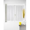 Image de Home Maison - Voilage Paire en Maille avec Fils Lurex Argentés - Polyester - Transparent, Prêt à Poser - Effet Maille - Salon, Chambre, Cuisine - 60 x 135 cm - Argent