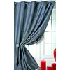 Image de HomeMaison 86574-1 Panneau Voilage Taffetas Uni Effet Soie Polyester Noir 0,2 x 150 x 260 cm
