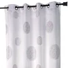 Image de HomeMaison HM69851149 Rideau en Shantung Brodé Ronds Mêlés Blanc / Gris