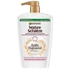 Image de Garnier Wahre Schätze Shampooing apaisant au lait d'avoine doux XXL, apaisant et hydratant, pour cheveux sensibles et cuir chevelu sensible, format maxi 1000 ml