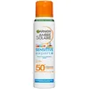 Image de GARNIER Ambre Solaire - Brume Anti-Sable Kids FPS 50+ - Haute Protection Solaire - Protège des UVA, UVB & UVA Longs - Résiste à L'Eau - À Base De Céramides - Peaux Sensibles - 150 ml