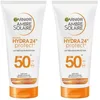 Image de Garnier Ambre Solaire Hydra Protect 24H Lait Très Haute Protection SPF50+ 50mL (Lot de 2)