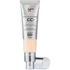Image de IT Cosmetics, Lot de 2 produits, Crème CC+ Anti-Âge Your Skin But Better, Haute Couvrance, Waterproof, Fini Naturel, 32 ml, Teinte Fair Light + Heavenly Luxe #7, Pinceau Double Embout