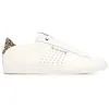 Image de Le Coq Sportif - Lucie Animal - Sneakers Femme - Design Tendance - Confort Quotidien - Semelle Adhérente - Matière Cuir et Textile - Taille 40 - Optical White/Croissant