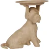 Image de Décopatch AC903C - Un support en papier brun mâché 24x15x20,5cm, Plateau en forme de chien