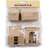 Image de Décopatch AC923C - Assortiments de 6 objets miniatures de salon à décorer - Décoration loisir créatf en papier mâché - Dimensions: 20 x 4,5 x 23cm