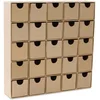 Image de Décopatch HD018O - Une support en papier mâché brun 5x25x25 cm, Etagère de 25 tiroirs