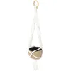 Image de Décopatch HD068C - Un support en papier mâché brun 11x11x42 cm - Waterproof - Petite suspension macramé avec cache-pot