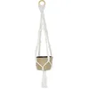 Image de Décopatch HD069C - Un support en papier mâché brun 12,5x12,5x57 cm - Waterproof - Grande suspension macramé avec cache-pot