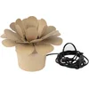 Image de Décopatch HD075C - Une Lampe à personnaliser - Support lotus en papier mâché à décorer - Branchement électrique inclus - Dimensions : 26x26x20cm