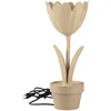 Image de DÉCOPATCH HD077C - Lampe tulipe en papier mâché à décorer - 14x14x35cm