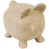 Image de Décopatch MA018C - Un support en papier brun mâché 26x19,5x22,5 cm, Cochon tirelire