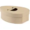Image de Décopatch BT067C - Un support en papier brun mâché 4x10x12 cm, Boîte oeuf sourire S