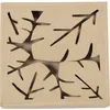 Image de Décopatch BT075C - Un support en papier brun mâché 17x17x3 cm, Boite végétale carrée