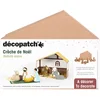 Image de Décopatch NO053C - Crèche avec 7 Personnages en Papier mâché Brun à décorer - 8x25x20 cm