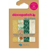 Image de Décopatch DP035C - Une Pochette de 4 Feuilles Décopatch - Dimensions : 30 x 40 cm - Papier extra fin imprimé, Vert nature - Mix & Patch - A partir de 5 ans, DIY, création, rénovation