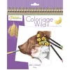 Image de MY MANDARINE GY093C - Un carnet de coloriage de la collection Wild - 28 pages 20x20 cm - Coloriage avec crayons, feutres ou peinture, pour adulte et adolescent - WILD 4