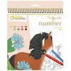 Image de MY MANDARINE GY109C - Un Carnet de Coloriage Graffy pop Number - 24 pages à numéros - À partir de 6 ans - CHEVAUX ET LICORNES