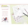 Image de MY MANDARINE KC108C - Boite créative enfant - Carnet + Pochoirs + Feutre Noir + Feutre Pailleté + Planches de stickers - À partir de 7 ans - JOURNAL CREATIF