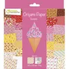 Image de MY MANDARINE OR522C - Un paquet de 60 feuilles Origami 20x20 cm 70G (30 motifs x 2 feuilles) + une planche de stickers ''Yeux'', À partir de 7 ans - BONBON