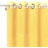 Image de Soleil d'ocre, Alix Voilage à Oeillets, Polyester, Jaune radieux, 135x250 cm