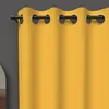 Image de Soleil d'ocre, Occultant Alix Rideau à Oeillets Jaune radieux, Polyester, 135x180 cm