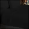 Image de Soleil d'ocre, Drap Plat en Coton 57 Fils 260x300 cm UNI Noir, par Soleil d'Ocre