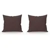 Image de Soleil d'ocre, Taie d'oreiller, Coton 57 Fils, Brun, 63x63 cm (Lot de 2)