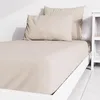 Image de Drap Housse uni 90x190 cm ZZZ Lin, Ecru