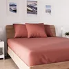 Image de Soleil d'ocre, Jersey Drap Housse, Coton, Rouge, 160x200 cm