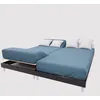 Image de Soleil d'ocre, Drap Housse TPR en Coton 57 Fils 2x70x190 cm UNI Bleu Canard