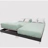 Image de Soleil d'ocre, Drap Housse TPR en Coton 57 Fils 2x80x200 cm UNI Vert Eau
