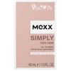 Image de Mexx Simply for Her Eau de toilette fraîche et élégante pour femme Formule naturelle végétalienne Flacon en verre 40 ml