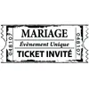 Image de Aladine - Tampon Mariage - Support En bois - Réalisation Invitation et Faire Part de Mariage - Scrapbooking et Carterie Créative - Motif Ticket Mariage